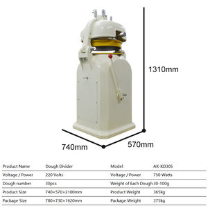 Vente en gros diviseur de pâte semi-automatique 30 pièces diviseur de pâte <span class=keywords><strong>pas</strong></span> <span class=keywords><strong>cher</strong></span> diviseur de pâte à pâtisserie - Product Image 2