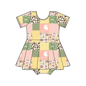 ZhengPai - Mono de punto de bambú personalizado con estampado occidental para niñas y niños, manga corta - Product Image 2