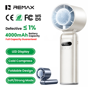 Ventilador Portátil REMAX RS-SF47 de 4000mAh con Enfriamiento por Semiconductor 180 °   Mini Ventilador Plegable de Escritorio USB-C con Pantalla LED y Múltiples Velocidades - Product Image 1
