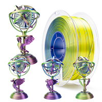 Filament PLA en soie ZIRO tricolore 1,75 mm 1 kg pour imprimantes 3D, tiges en plastique, filament PLA en soie de qualité supérieure