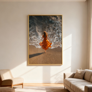 Pittura decorativa su misura di vetro della ragazza del <span class=keywords><strong>mare</strong></span> moderna arte della parete di stampa per soggiorno camera da letto corridoio <span class=keywords><strong>arredamento</strong></span> per la casa all'ingrosso - Product Image 1