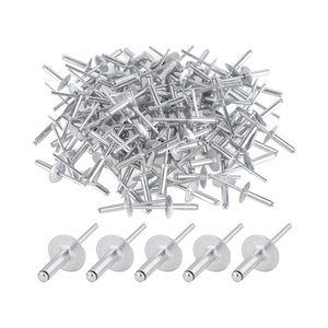 Rivets aveugles ouverts en aluminium à haute réutilisation, à tête plate, finition brillante pour automobiles, meubles et équipements mécaniques - Product Image 2
