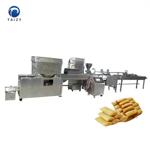 Factory price Chinese automatic spring roll pastry sheet forming baking stuffing wrapping making machine