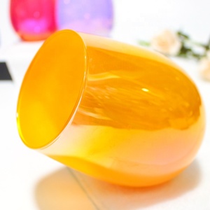 FENGJUNカスタム9オンス12オンス14オンス16オンス20オンス卵型ワインカップ形状ステムレス虹色の空のガラスカラフルなキャンドルホルダー - Product Image 5