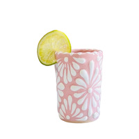 Verre à liqueur en céramique de style Talavera mexicain, verre à gin, verre à tequila, verre à motif floral peint à la main