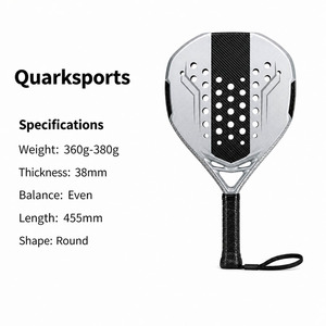 Raqueta de <span class=keywords><strong>Pádel</strong></span> Estilo Lamborghini en Fibra de Carbono Plateada 12K 38mm EVA Redonda Termoformada Personalizada - Product Image 3