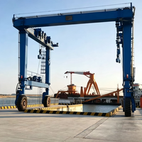 Grue portique industrielle à double poutre renforcée, capacité 50 tonnes, pour la construction de grands yachts en chantier naval