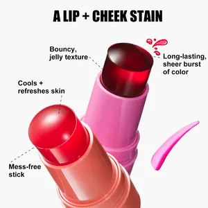 Lip Cheek Stain Buildable Watercolor Finish Vegan Cruelty Free Cooling Water Jelly Blush Tint