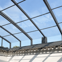 Véranda mobile coulissante en aluminium sur mesure avec toit vitré pour terrasse extérieure de villa – Conception étanche