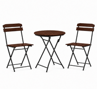 Ensemble de conversation d'extérieur 3 pièces en métal antirouille pour patio et jardin, mobilier d'extérieur pour zones humides côtières