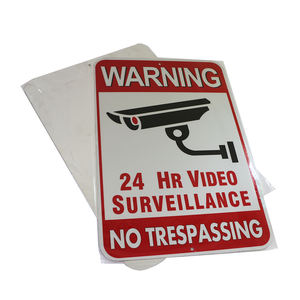Segnale di avvertimento in alluminio senza effrazione segnale di videosorveglianza da 24 ore "senza effrazione" - Product Image 4