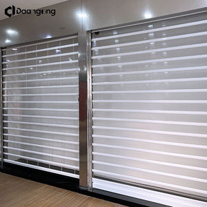 Porte à enroulement en polycarbonate transparente pour centre commercial, vitrine de magasin, avec 80% de transparence, design moderne, automatique - Product Image 1