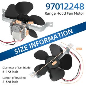 Motor de ventilador de escape ER97012248, 120V, 1550Rpm, aleación de aluminio, repuesto para estufas B-roan Nu-Tone Ken-More - Product Image 2