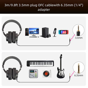 DH2300 Yinyu DDP RTS Pro <span class=keywords><strong>da</strong></span> Studio cuffie per monitoraggio con cavo Over-Ear con Audio hi-fi per produttori musicali/DJs - Product Image 6