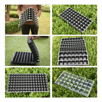 Plateaux de semis réutilisables anti-âge en PS, 32/50/72/105/128 cellules, plateaux de pépinière en plastique pour serres agricoles et la culture de semis