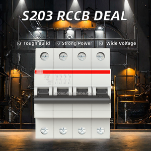 Meilleur prix pour disjoncteur miniature S203 RCCB, capacité de coupure 10 KA, matériau PA66, 230V 50/60Hz, 4 pôles, usage industriel - Product Image 2
