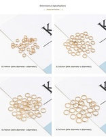 Anneaux de jonction fermés dorés à boucle unique, vente en gros, accessoires de bijoux faits à la main pour le bricolage, de Fujian