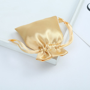 Satin <b>Drawstring</b> Bags 10x15cm Jewelry Packaging Storage <b>Pouches</b> Rectangular Colored Cloth Gift Bags For Accessories - Product Image 4