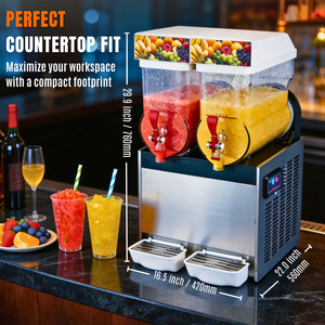 Proteja su Inversión Comercial: Máquina <span class=keywords><strong>de</strong></span> Margaritas con Estructura Resistente a la Corrosión, Capacidad <span class=keywords><strong>de</strong></span> 15Lx2 y Condensador <span class=keywords><strong>de</strong></span> Cobre - Product Image 5