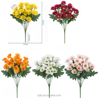 Bunga Daisy Buatan Tujuh Kelopak Sutra Lembut untuk Hari Ibu, Paskah, Natal, Rumah, Pernikahan, Luar Ruangan, Warna Sesuai Pesanan, Grosir