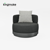 Canapé d'extérieur pivotant haut de gamme, mobilier de terrasse imperméable, ensemble de meubles de patio avec coussins confortables, canapé de jardin en aluminium