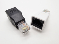 Adaptador Ethernet RJ45 8P8C FTP STP UTP Cruzado, Conector de Extensión de Red LAN RJ45 Macho a Hembra para Cat 6 5e 5