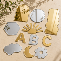Vente en gros de feuilles de miroir acrylique, panneaux de miroir PMMA, 0,7 mm-3 mm, miroir mural pour la décoration et la publicité