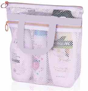 Portable Shower Handbag, Transparent Mesh Makeup <b>Bag</b>, Storage <b>Bag</b>, Travel Wash <b>Bag</b>, Mesh <b>Beach</b> <b>Bag</b> - Product Image 5