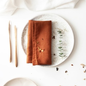 100% <b>Linen</b> Napkins <b>Table</b> <b>Linen</b> French Classic Natural Fabric Customized Wholesale Style for Home Hotel Wedding Solid Color - Product Image 2