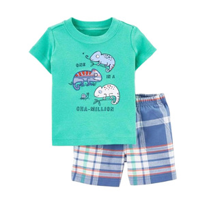 Ropa <span class=keywords><strong>de</strong></span> verano para niños, pantalones cortos <span class=keywords><strong>de</strong></span> manga corta para bebé, camiseta, traje <span class=keywords><strong>de</strong></span> dos piezas, novedad <span class=keywords><strong>de</strong></span> 2021 - Product Image 3