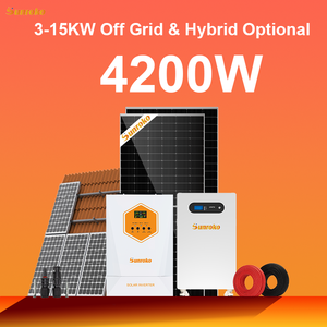 Sistema de Energía Solar Híbrido Fotovoltaico Sunroko 2Kw 4Kw 10Kw, Kit Completo Monofásico Fuera de la Red SR-GD4-11K - Product Image 4