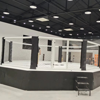 Cage de boxe MMA octogonale portable de haute qualité, durable, autoportante, personnalisable, construction en acier, pliable, imperméable