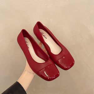 נעלי נשים חדשות לאביב ולקיץ, סנדלים בצבע אחיד, סנדלי עקב פלטפורמה אופנתיים לנשים - Product Image 3