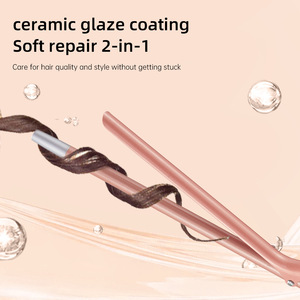 9,5mm PTC LCD <span class=keywords><strong>Salon</strong></span> Rotierender Professioneller Lockenstab mit 10 Temperatureinstellungen für Männer und Frauen - Product Image 4