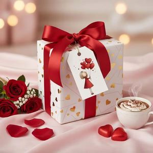 Cartes de Noël et d'anniversaire personnalisées, étiquettes nominatives romantiques pour couples, cadeaux, produits en papier à impression numérique - Personnalisation en gros - Product Image 4