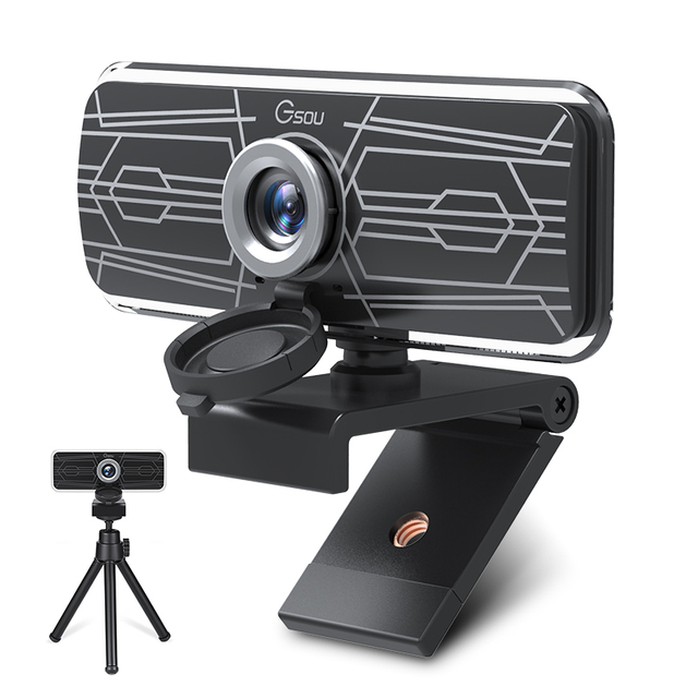 Gsou USB WebCam 1080p HD 2 Megapixel PC Camera with  Microphone  for  Android TV Rotatable Computer