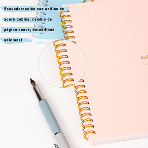 Nuovi quaderni spagnoli 2024 personalizzati Agenda settimanale settimanale a spirale organizzatore mensile A5 libri di appunti pianificatore di Agenda - Product Image 4
