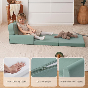 Canapé en tissu pour enfants, <span class=keywords><strong>petit</strong></span>, pliable, rotatif, avec accoudoirs, motif dessin animé mignon, pour garçons et filles, <span class=keywords><strong>coussin</strong></span> de sieste doux pour la <span class=keywords><strong>maternelle</strong></span>, moderne - Product Image 5