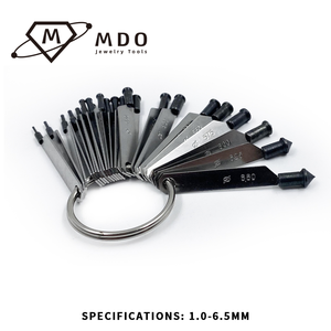 Kit de medidores de piedra de tamaño de diamante de 1-6,5mm, herramienta de medición con incrustaciones de diamante para la fabricación de joyas - Product Image 4