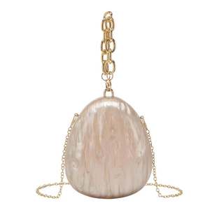 Modevolle dames clutch tas van acryl, ovaal, voor feestjes, gala's, luxe handtas, avondtas, clutch 2025 luxe - Product Image 1