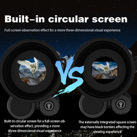 Télescope monoculaire numérique à vision nocturne infrarouge à écran circulaire 4K, vision nocturne dans l'obscurité totale, portée de vision nocturne de 600 mètres, lunettes de vision nocturne