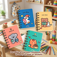 Carnet de poche A7 mignon en gros, 8*10,5 cm, mini-agenda spirale, 80 feuilles, petit bloc-notes imprimé de dessins animés pour cadeaux et promotions
