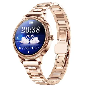 stainless steel female period 1.09inch Smart watch AK38 Lady Women VS KW10 smart watch for girls gifts