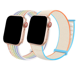 Nouveau bracelet de montre intelligente en tissu tissé réglable Sport Loop en nylon pour <span class=keywords><strong>Apple</strong></span> Iwatch 40 mm 41 mm 45 mm - Product Image 3