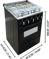 Four à convection électrique en acier inoxydable, grill à gaz, 4 brûleurs, allumage électronique, cuisinière autonome, capacité 60L