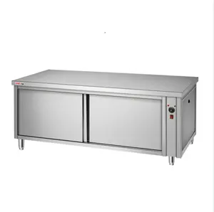 Stainless Steel Restaurant Kitchen Electric Warming Plate Table Cabinet Equipment Commercial Dish Heating Cabinet Counter