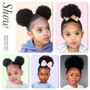 Afro Puffs <span class=keywords><strong>Chignon</strong></span> Afro Noir Naturel <span class=keywords><strong>pour</strong></span> Enfants Petit <span class=keywords><strong>Chignon</strong></span> à Cordon <span class=keywords><strong>pour</strong></span> Petites Filles <span class=keywords><strong>Postiche</strong></span> Bouclé Naturel Doux - Product Image 5