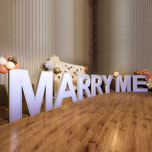 Custom 4ft 3D ha portato lettere tendone 'sposami' illuminate lettere di luce al Neon per decorazione di auto di nozze Taxi aziende ospedali - Product Image 6