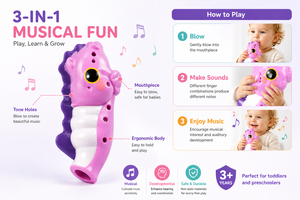 <span class=keywords><strong>Flauta</strong></span> Musical <span class=keywords><strong>de</strong></span> Juguete para Bebés, Diseño <span class=keywords><strong>de</strong></span> Hipocampo, Instrumento <span class=keywords><strong>de</strong></span> Viento Educativo para Niños Pequeños <span class=keywords><strong>de</strong></span> 3+ Años - Product Image 3