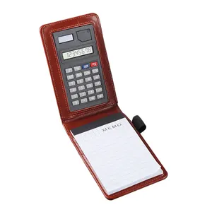 Business office notepad with calculator for portable recording, lightweight and compact notebook